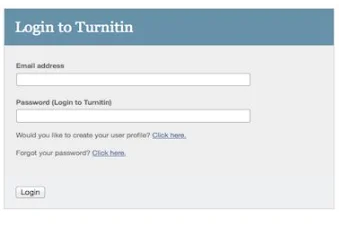 login to Turnitin
