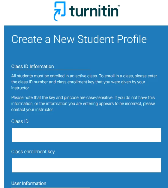 new student profile