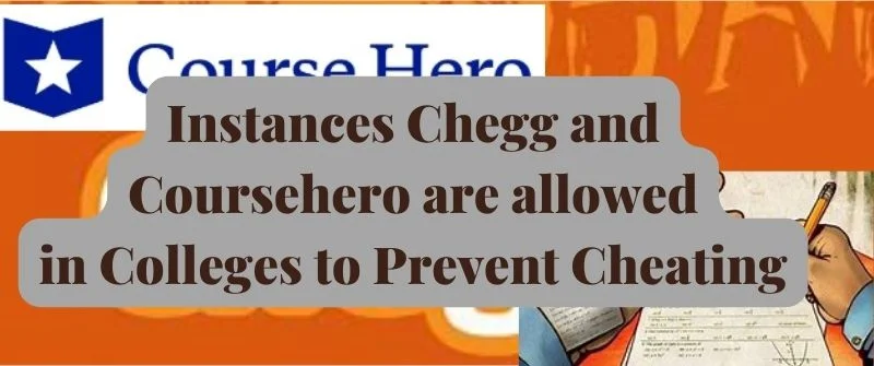 using Chegg and course hero in colleges