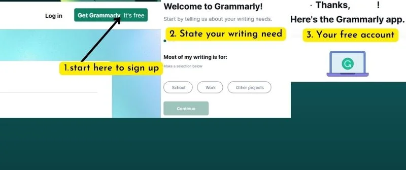 opening Grammarly