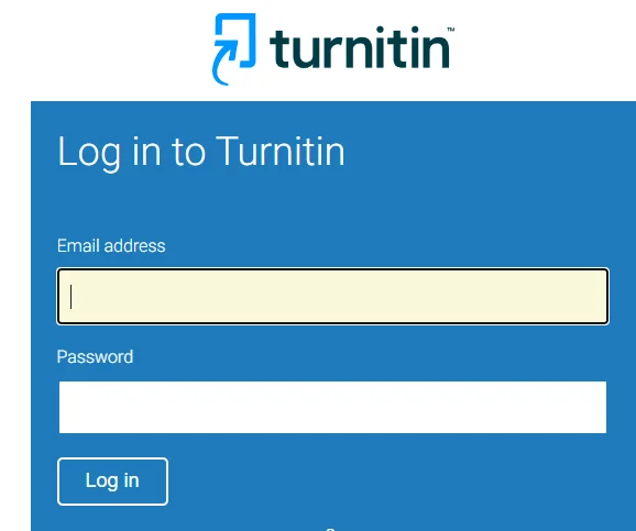 Turnitin login