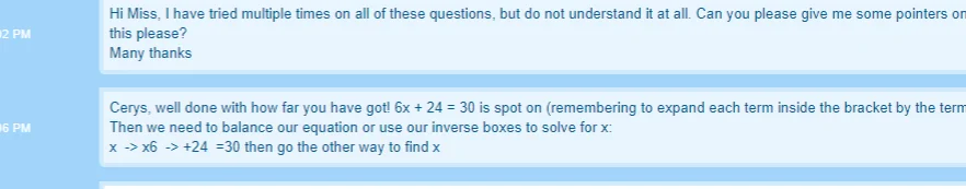 asking question on mathswatch